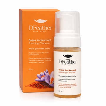 D Feather Divine Kumkumadi Foaming Cleanser 100ml – Brightening Face Wash for Glowing Skin