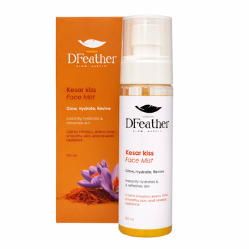 Dfeather Kesar Kiss Face Mist 100ml | Natural Toner for Radiance & Even Skin Tone