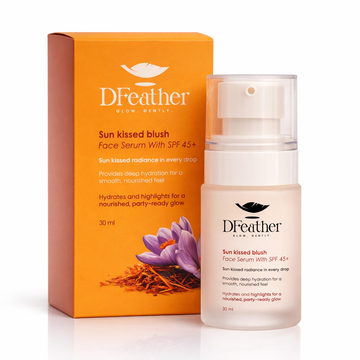 Dfeather Sun Kissed Blush Face Serum SPF 45+ 30ml – Hydrating Glow Serum with Sun Protection