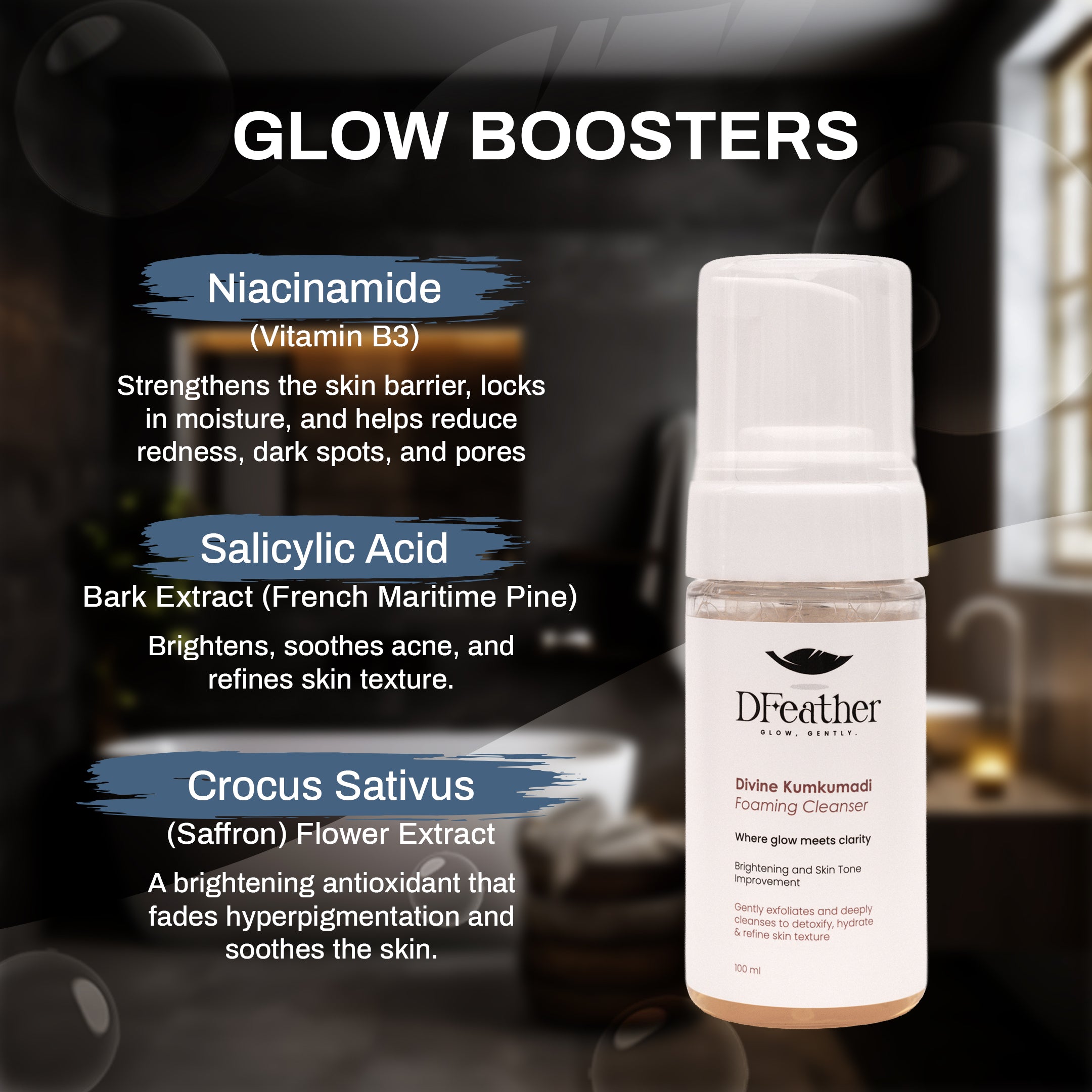 Divine Kumkumadi Foaming cleanser